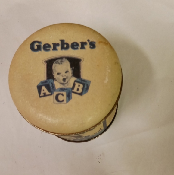 Vintage Bristolware Gerber's Peas Tin Metal Can Gift or Storage - Picture 2 of 7